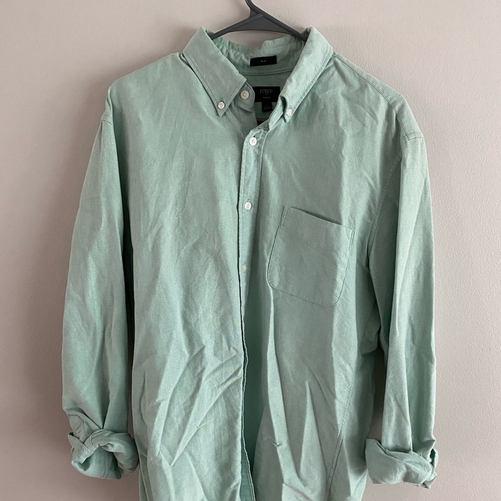 J crew Mint Green Button Down